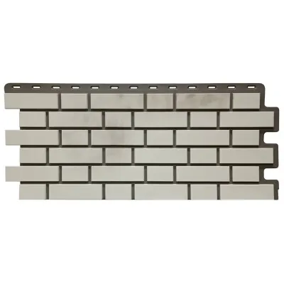Фасадная панель FineBer, Кирпич Клинкерный 3D Бело-коричневый
