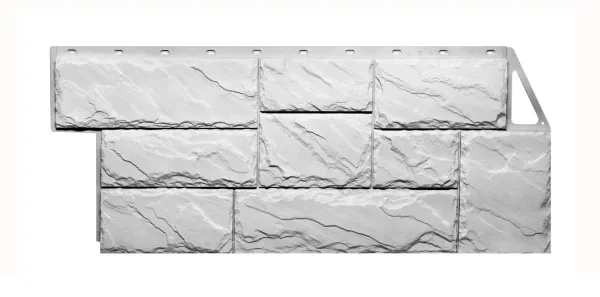 Фасайдинг Серия «Камень крупный»   Мелованный белый купить в Димитровграде