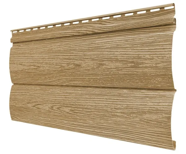 Виниловый сайдинг tecos, серия lux - оцилиндрованный брус двойной, - ангарская сосна купить в Димитровграде