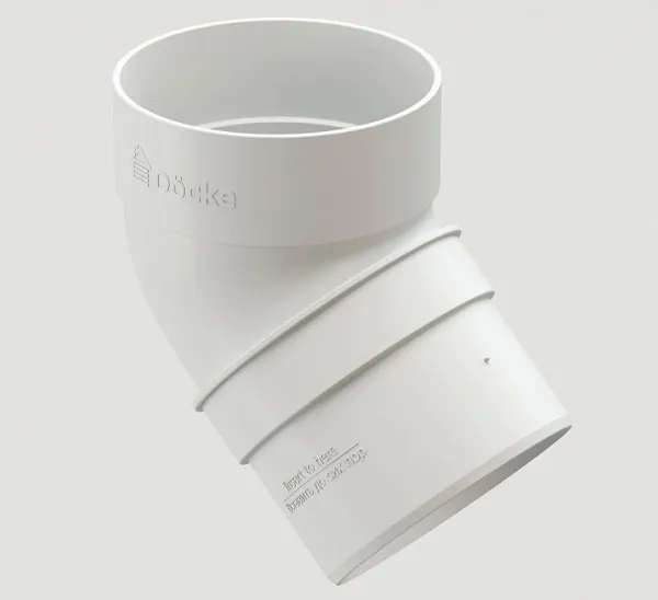 Колено 45˚ПВХ Docke STANDART пломбир купить в Димитровграде