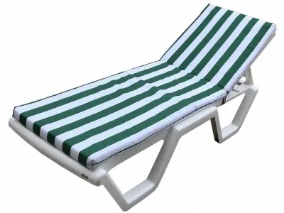 Матрас для шезлонга TWEET Зеленые белые полоски