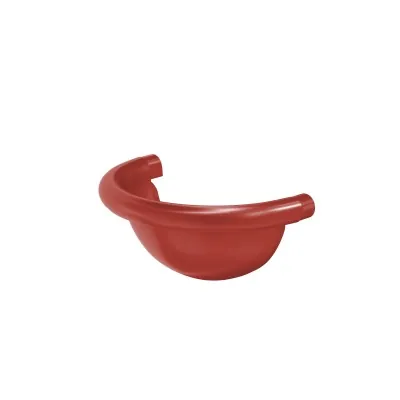 Водосток Aquasistem, система 150x100 - Заглушка желоба полукруглая RR 29 Бургундский