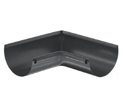 Водосток Aquasistem, система 150/100 - Угол желоба, внутренний 90° RAL 7024 Тёмно-серый