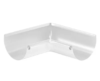 Водосток Aquasistem, система 125x90 - Угол желоба, внутренний 90° RAL 9003 Белый