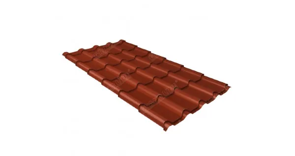 Металлочерепица камея 0,5 Satin RAL 8004 терракота купить в Димитровграде