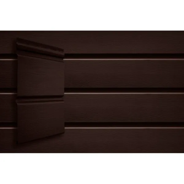 Виниловый сайдинг Grand Line Double-Брус Тёмный Дуб купить в Димитровграде