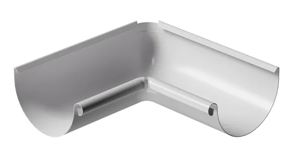 Угол внутренний 90° D125 Döcke STAL PREMIUM Пломбир, (RAL 9010) купить в Димитровграде