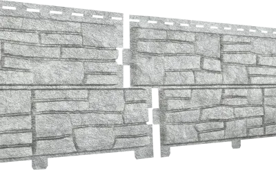 Фасадная панель Ю-пласт Стоун хаус сланец Светло-серый