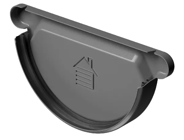 Заглушка желоба D125 Döcke STAL PREMIUM Графит, (RAL 7024) купить в Димитровграде