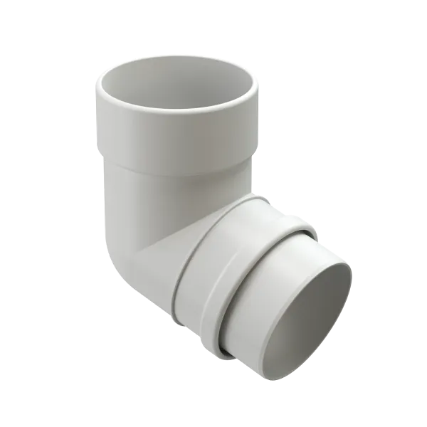 Колено 72˚ Docke Lux ПВХ Пломбир купить в Димитровграде