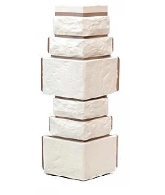 Угол T-Сайдинг-Дикий Камень Белый