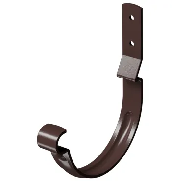 Карнизный крюк короткий (гнутый) D125 Döcke STAL PREMIUM Шоколад, (RAL 8019)