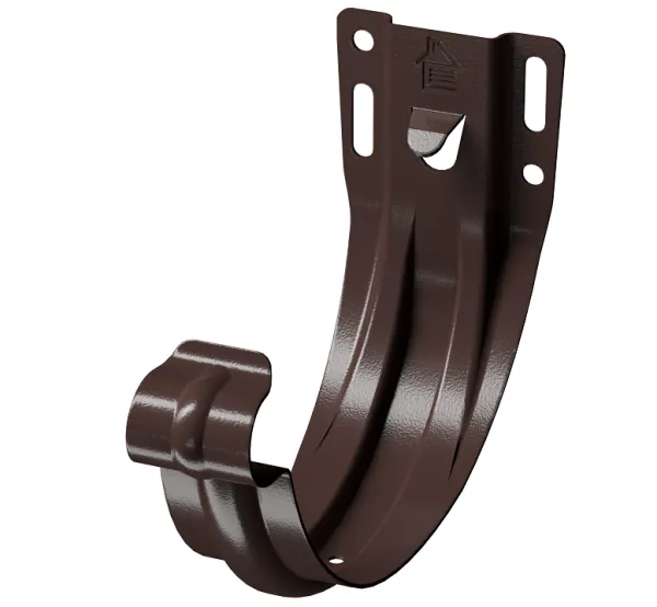 Карнизный кронштейн (штампованный) D125Döcke STAL PREMIUM Шоколад, (RAL 8019) купить в Димитровграде
