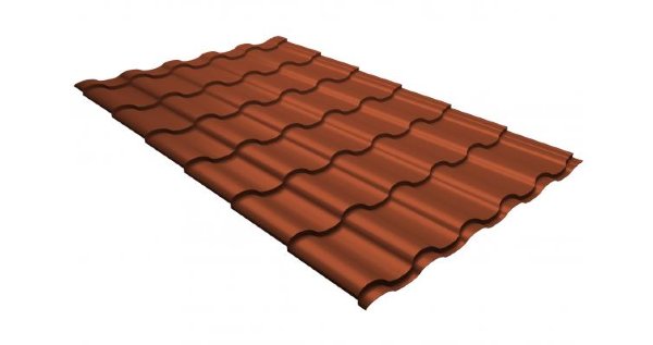 Металлочерепица кредо GL 0,5 GreenСoat Pural RR 750 кирпично-красный (RAL 8004 терракота) купить в Димитровграде