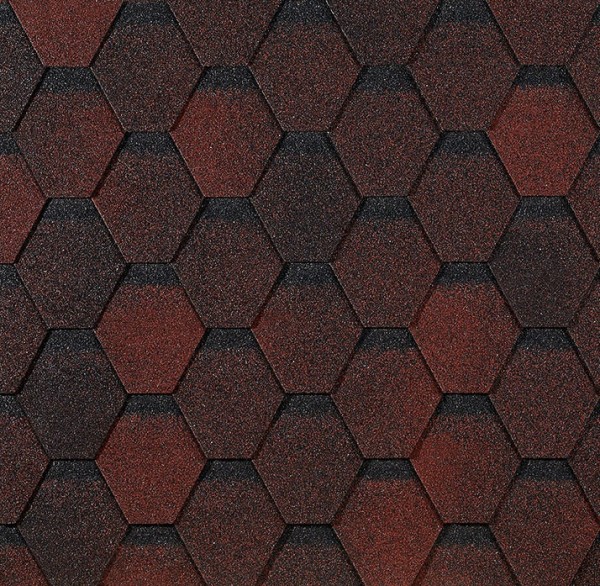 Гибкая черепица EURASIA Docke, Коллекция ШЕСТИГРАННИК Красный купить в Димитровграде