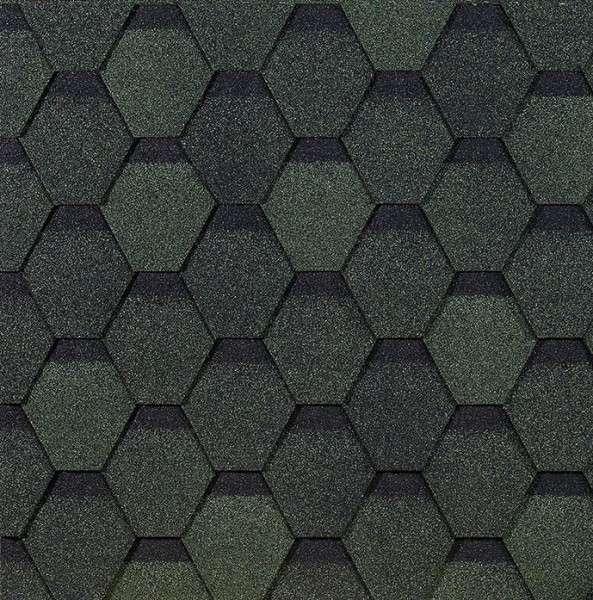 Гибкая черепица EURASIA Docke, Коллекция ШЕСТИГРАННИК Зелёный купить в Димитровграде