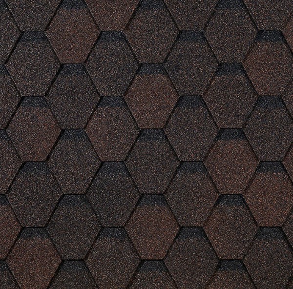 Гибкая черепица EURASIA Docke, Коллекция ШЕСТИГРАННИК Коричневый купить в Димитровграде