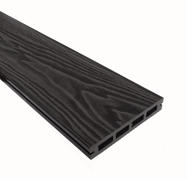 Террасная доска из ДПК Terrapol Смарт 3D Пустотелая с пазом Черное дерево купить в Димитровграде
