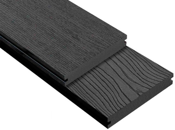 Террасная доска ДПК Outdoor 3D полнотелая STORM/OCEAN BLACK черная купить в Димитровграде