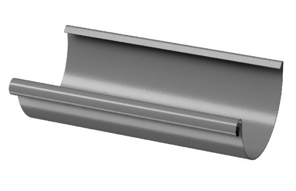 Желоб полукруглый D125 3 м Döcke STAL PREMIUM Графит, (RAL 7024) купить в Димитровграде