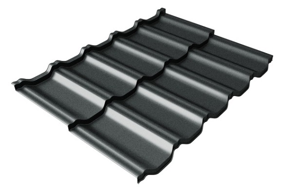 Металлочерепица модульная Квинта Uno Grand Line c 3D резом 0,5 GreenСoat Pural Matt RR2Н3 (RAL 7016 антрацитово-серый) купить в Димитровграде
