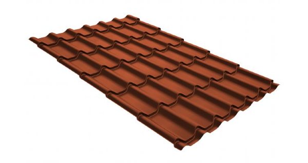 Металлочерепица классик GL 0,5 GreenCoat Pural RR 750 кирпично-красный (RAL 8004 терракота) купить в Димитровграде