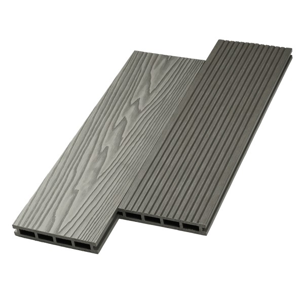 Террасная доска ДПК NanoWood двусторонняя New 3D тиснение + вельвет Серый купить в Димитровграде