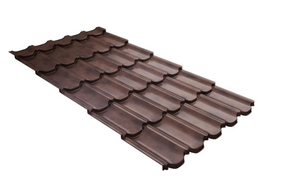 Металлочерепица квинта плюс с  3D резом 0,45 Safari Twincolor Brown купить в Димитровграде