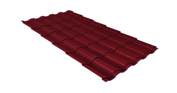 Металлочерепица кредо 0,5 Satin RAL 3005 красное вино купить в Димитровграде