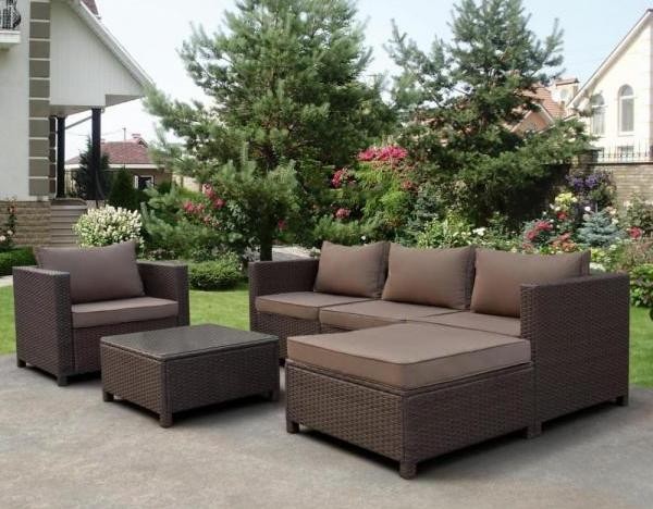 Комплект мебели AFINA плетеной из иск. ротанга YR821A Brown/Beige купить в Димитровграде
