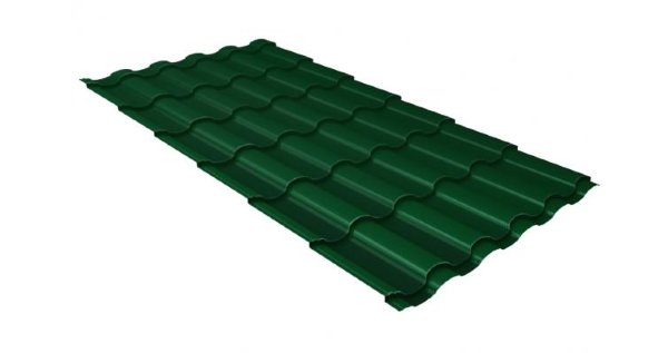 Металлочерепица кредо 0,5 Satin RAL 6005 зеленый мох купить в Димитровграде