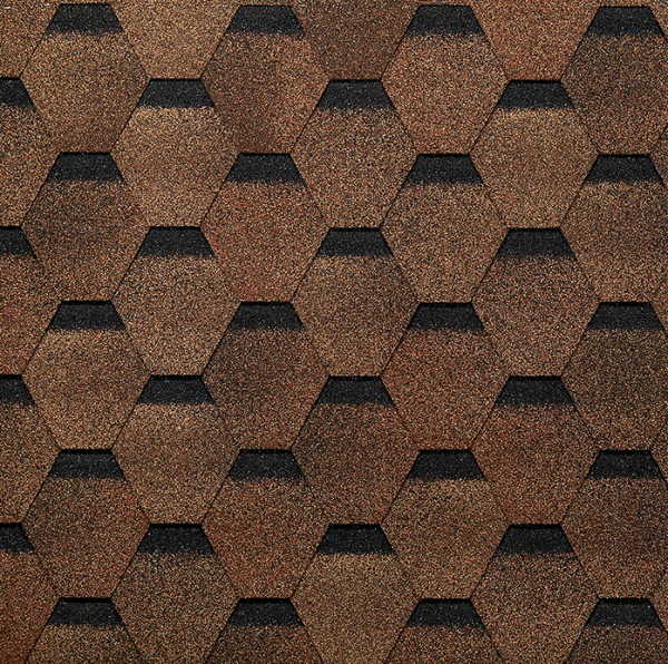 Гибкая черепица EURASIA Docke, Коллекция ШЕСТИГРАННИК Светло-коричневый купить в Димитровграде