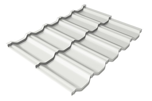 Металлочерепица модульная Квинта Uno Grand Line c 3D резом 0,5 Satin RAL 9003 сигнальный белый купить в Димитровграде