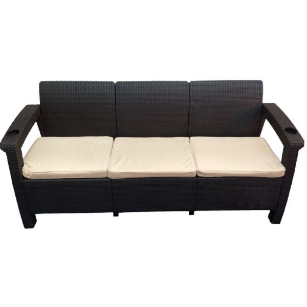 Трёхместный диван  Yalta Sofa 3 Seat венге купить в Димитровграде