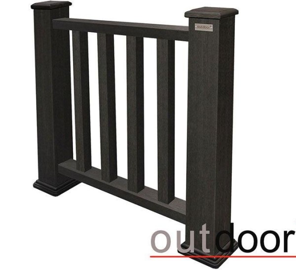 Ограждение из ДПК Outdoor Классик 3D STORM чёрный купить в Димитровграде