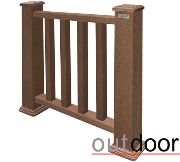 Ограждение из ДПК Outdoor Классик 3D STORM коричневый микс купить в Димитровграде