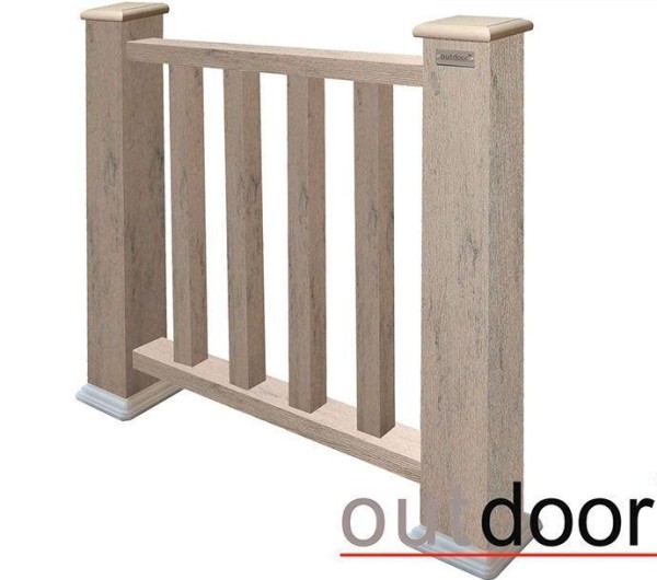 Ограждение из ДПК Outdoor Классик 3D STORM серый микс купить в Димитровграде