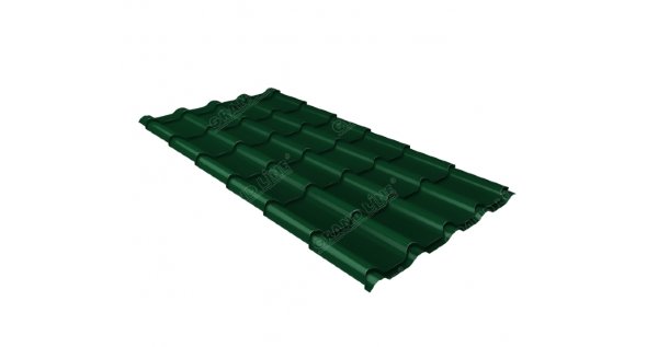 Металлочерепица камея 0,5 Satin RAL 6005 зеленый мох купить в Димитровграде