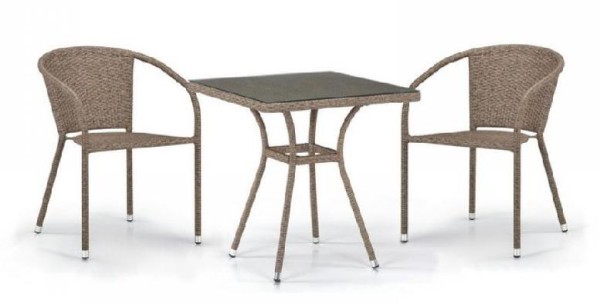 Комплект плетеной мебели AFINA из иск. ротанга T282BNT/Y137C-W56 Light Brown 2Pcs купить в Димитровграде
