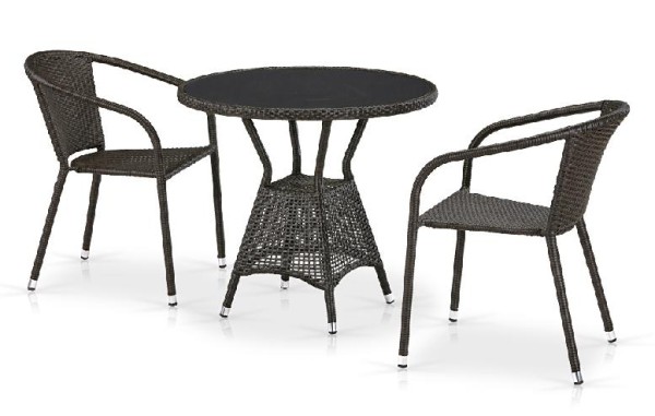 Комплект плетеной мебели AFINA из иск. ротанга T707ANS/Y137C-W53 Brown 2Pcs купить в Димитровграде