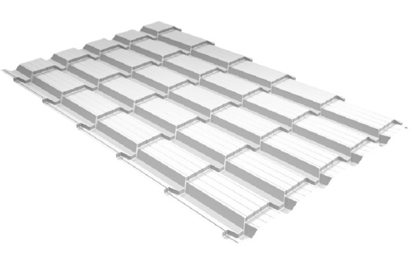 Металлочерепица GL квадро профи 0,5 Satin RAL 9003 сигнальный белый купить в Димитровграде