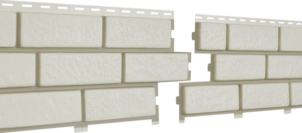 Фасадная панель Ю-Пласт Стоун Хаус Кирпич с декорированным швом Белый купить в Димитровграде