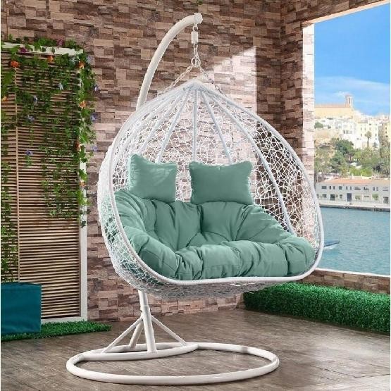 Кресло Подвесное из искусственного ротанга AFM-109A White/Green купить в Димитровграде