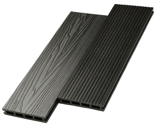 Террасная доска ДПК NanoWood двусторонняя New 3D тиснение + вельвет Графит купить в Димитровграде