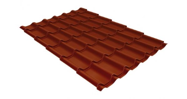 Металлочерепица классик 0,5 Satin RAL 8004 терракота купить в Димитровграде