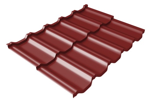 Металлочерепица модульная Квинта Uno Grand Line c 3D резом 0,5 Satin RAL 3011 коричнево-красный купить в Димитровграде