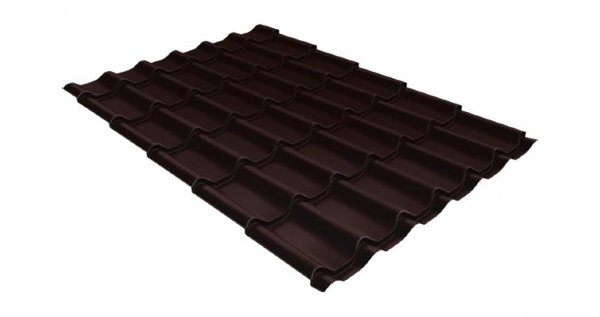Металлочерепица классик 0,5 Satin RAL 8017 шоколад купить в Димитровграде