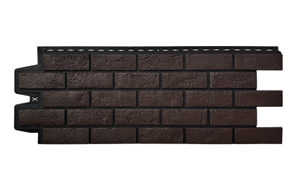 ФП Grand Line состаренный кирпич премиум Шоколадный (шов RAL 9005) купить в Димитровграде