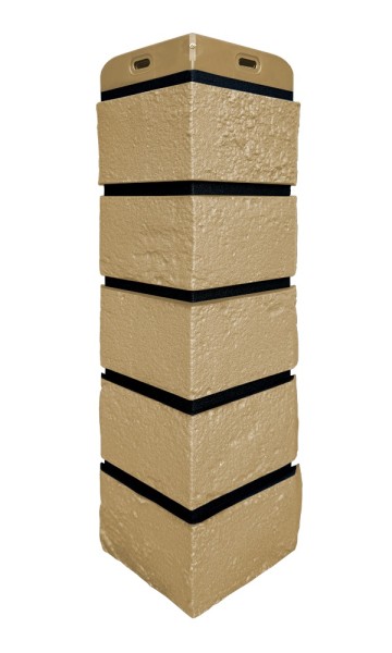 Угол Grand Line состаренный кирпич премиум Песочный (шов RAL 9005) купить в Димитровграде