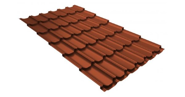 Металлочерепица квинта плюс 0,5 GreenCoat Pural RR 750 кирпично-красный (RAL 8004 терракота) купить в Димитровграде